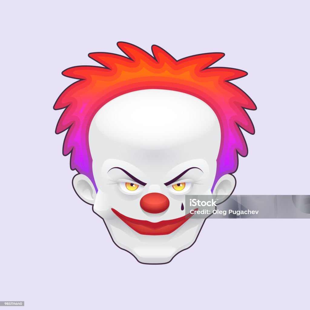 clown Cartoon clown. Vector illustration, eps 10. Adult stock vector