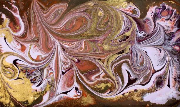 istock Marble abstract acrylic background. Marbling artwork texture. Agate ripple pattern. Gold powder. 985114850