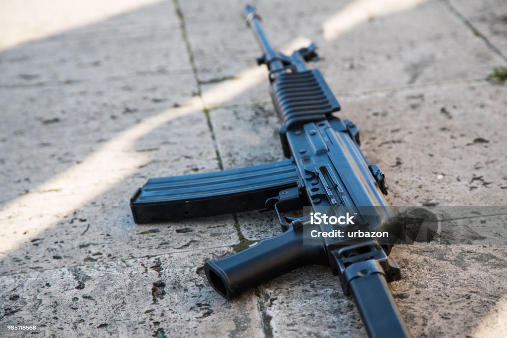 View From Machine Gun Machine Gun On The Ground Close Up Stock Photo - Download Image Now ...