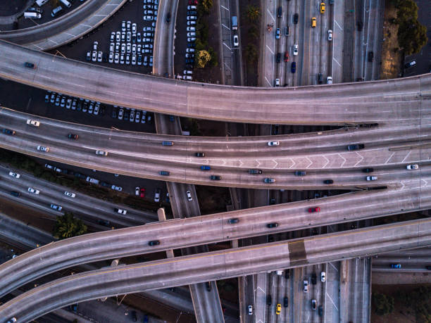 istock Top Down Aerial View of 10/110 Interchange, Los Angeles 985174206