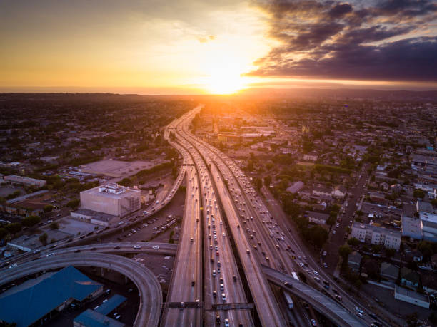 istock 10/110 Interchange, Los Angeles at Dusk 985174214