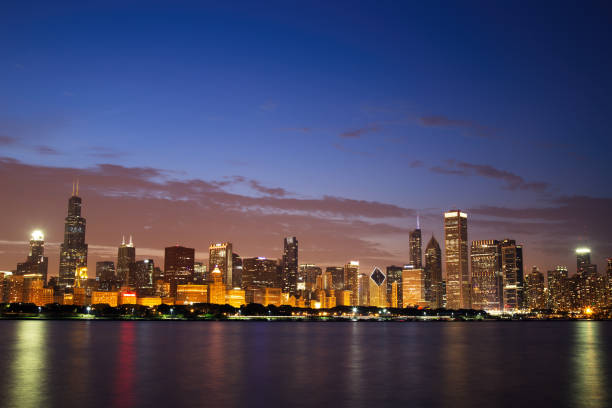 istock Chicago Skyline Panorama at Dusk 985239116