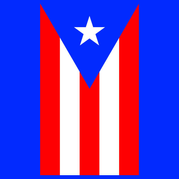 Vertical flag of Puerto Rico Vertical flag of Puerto Rico. Vector EPS 10 porto rico flag stock illustrations