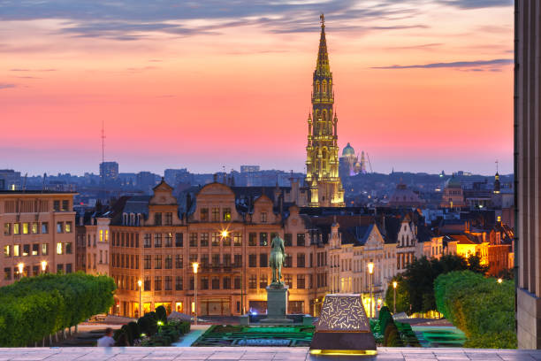istock Brussels at sunset, Belgium, Brussels 985315370