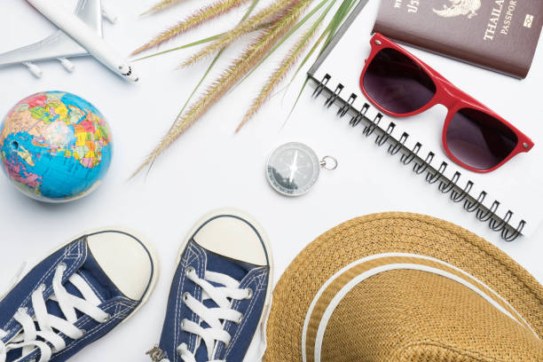 istock travel trip accessories  items travel concept background 985341958