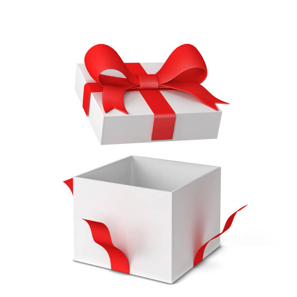 istock Opened gift box with colourful bow and ribbon 985350426