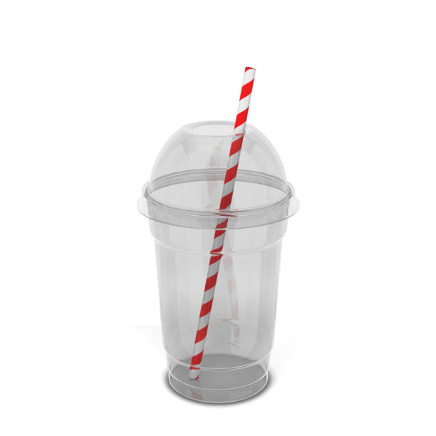 istock Transparent plastic cup for juice and other drinks 985350440