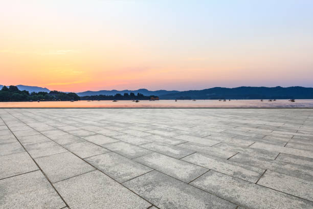 istock square floor and hill silhouette at dusk 985364606