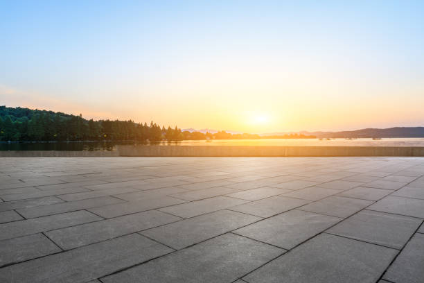 istock square floor and hill silhouette at dusk 985364702