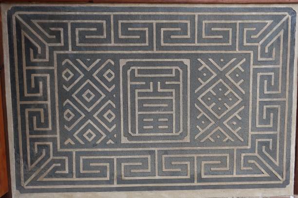 istock Korea Traditional wall ,Ancient patterns and symbols on a wall 985364720