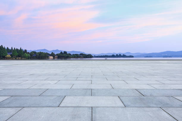 istock square floor and hill silhouette at dusk 985367640