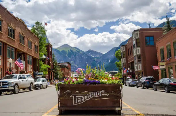 Photo of Downtown Telluride in the Spring