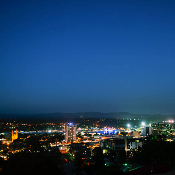 istock View of Ipswich City at night. 985414304