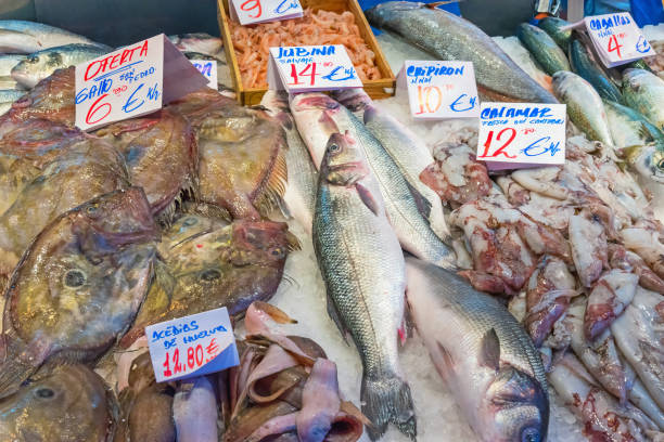 istock Fresh fish for sale at a market 985432762