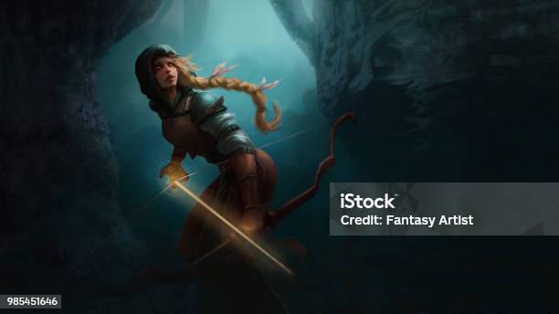 Fantasy Art Character Portrait Ranger Stock Illustration - Download Image Now - Fantasy, Characters, Video Game
