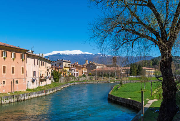 Rieti (Italy) The Sabina's city, in Lazio region, under Mount Terminillo and crossed by the river Velino. rieti stock pictures, royalty-free photos & images