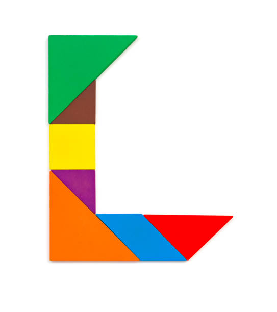 istock tangram shaped like a letter L on white background 985481372