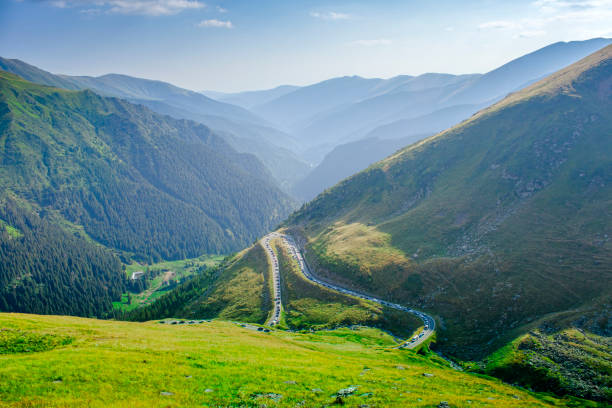 istock traffic jam on Transfagarasan mountain road 985542762