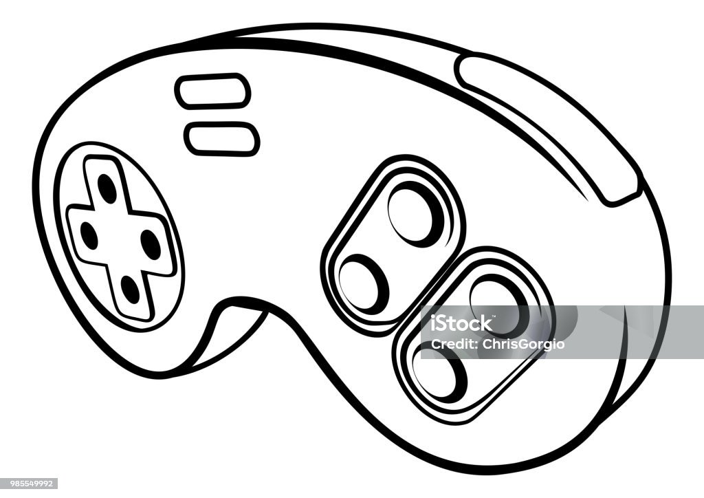 Games Controller A console video games controller pad icon Brand Name Video Game stock vector