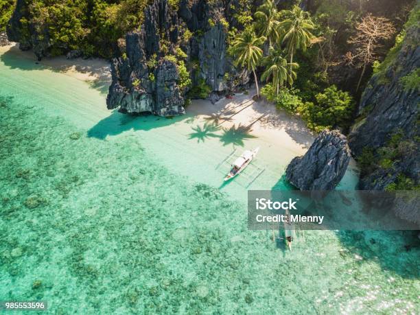 Palawan El Nido Entalula Island Beach Philippines Stock Photo - Download Image Now - Beach, Philippines, Travel