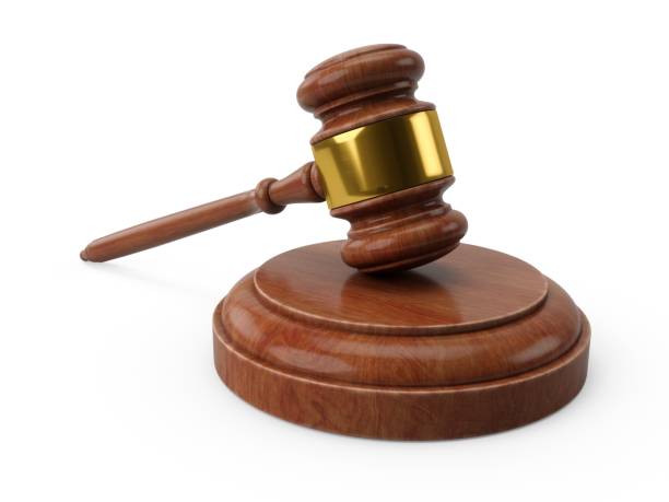 istock 3D rendering Wooden gavel, Judge Hammer 985565320