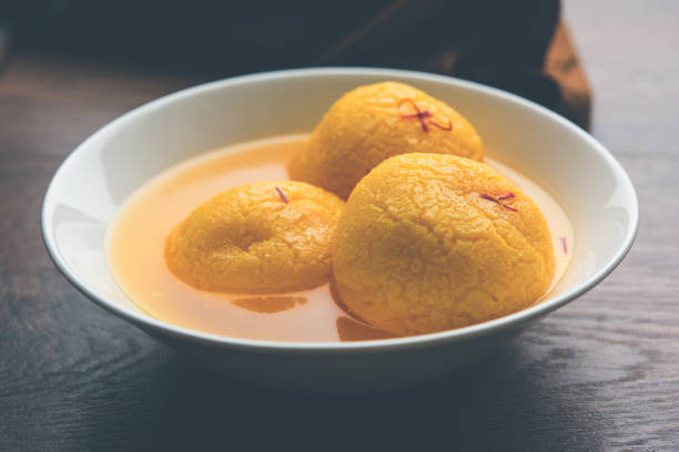 istock Rajbhog is a traditional Bengali sweet dish made using  paneer or chena and flavoured with saffron and rose essence 985576794