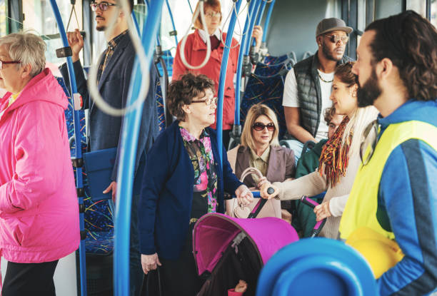istock Crowded public bus in the city 985578444
