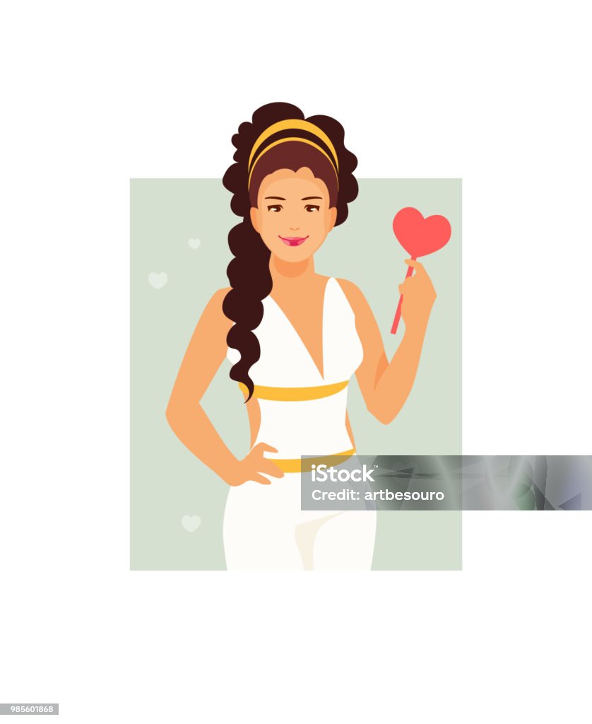 Goddess Aphrodite vector Aphrodite goddess of love. Greek mythology. Vector illustration Aphrodite - Greek Goddess stock vector