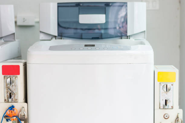 istock coin washing machines. Coin Washer with integrated payment system. 985606990