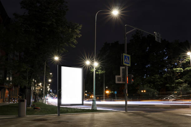 istock Blank banner on a street in the city. 3d rendering 985650594