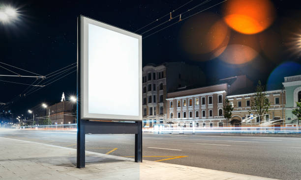 istock Blank banner on a street in the city. 3d rendering 985650774