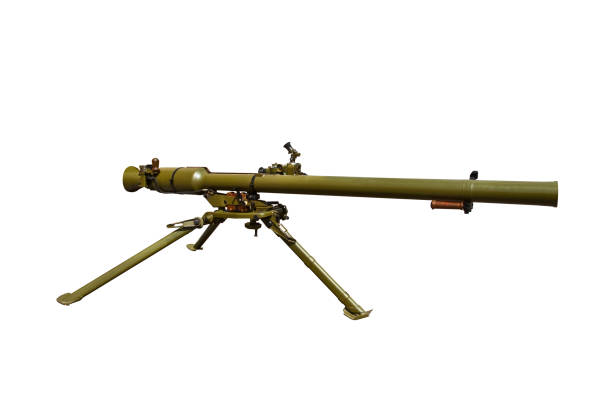 easel grenade launcher isolated on white background easel grenade launcher isolated on white background stock photo tripod attack stock pictures, royalty-free photos & images