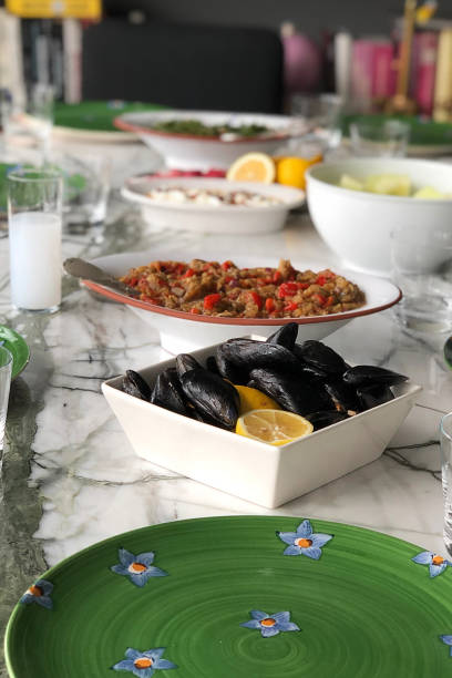 istock Turkish drink raki and a beautifully prepared raki salad 985731912