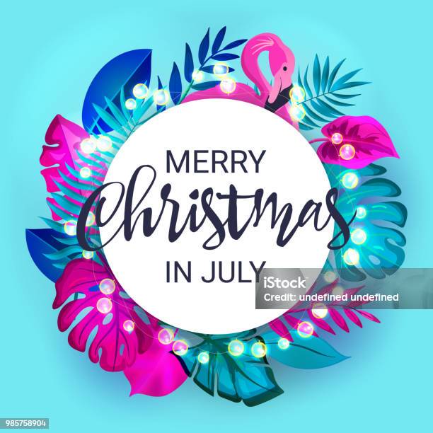 Christmas In July Sale Marketing Template Eps 10 Vector Stock Illustration - Download Image Now