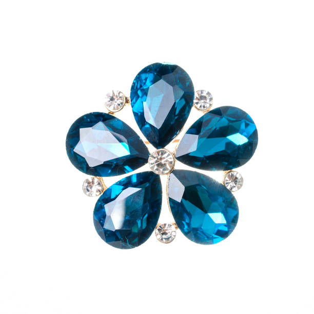 istock brooch flower with blue stones isolated on white 985762520