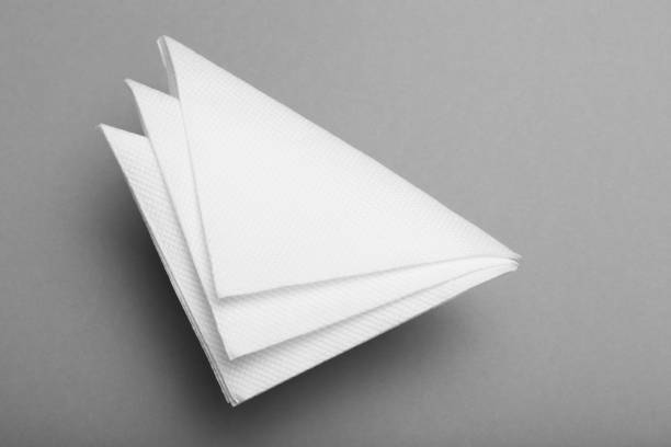 istock White restaurant tissue mockup. Clean napkin 985763896