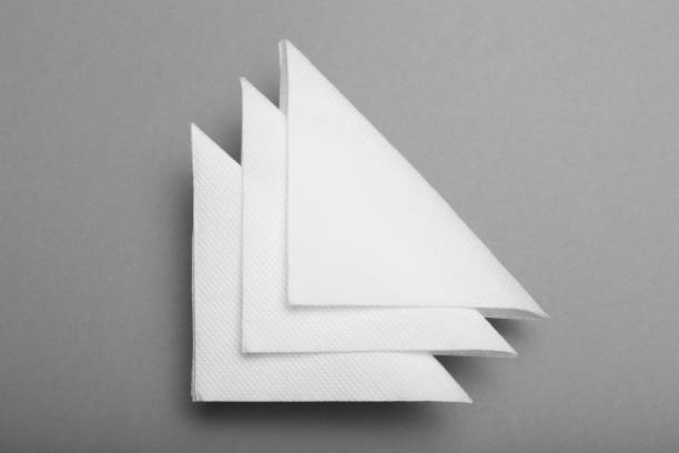 istock White restaurant tissue mockup. Clean napkin 985763948