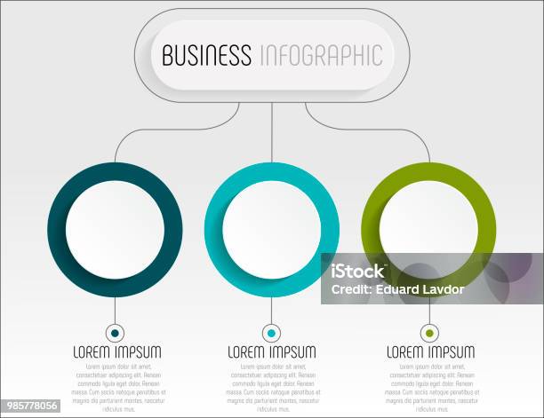 Presentation Business Infographic Template With 3 Options Vector Illustration Stock Illustration - Download Image Now