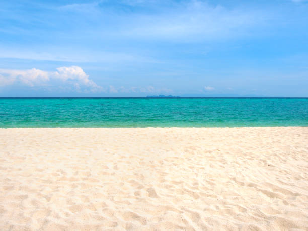 istock White sand beach and blue sea. 985784300