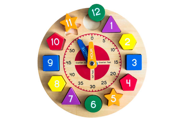 istock Wooden toy clock 985800602