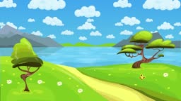 Cuento De Hadas Animado Paisaje De Lago Con Nubes En El Cielo Fondo De Paisaje De Dibujos Animados Animación Plana De Bucle Sin Interrupción Vídeo Stock y más Footage de Viñeta - Cuento De Hadas Animado Paisaje De Lago Con Nubes En El Cielo Fondo De Paisaje De Dibujos Animados Animación Plana De Bucle Sin Interrupción Vídeo Stock y más Footage de Viñeta -