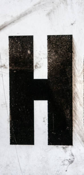 istock Written Wording in Distressed State Typography Found Letter H 985802872