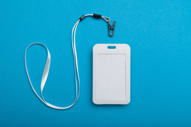 istock Isolated name tag mockup. Badge and lanyard, vip pass 985805646
