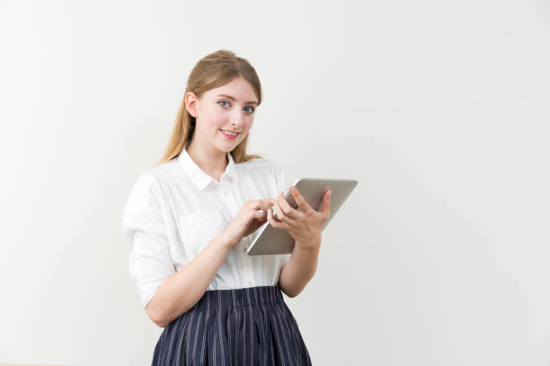 istock German woman with tablet 985806790