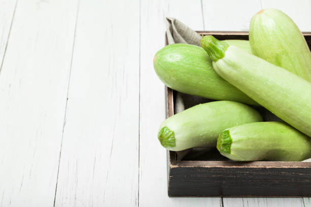 istock Raw zucchini, biological agriculture. Healthy diet. 985810984