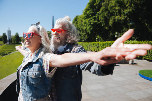 istock Happy aged couple feeling freedom 985811086