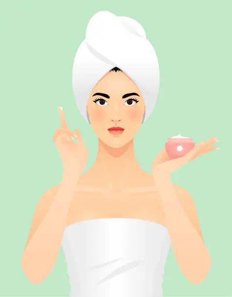 Vector illustration of Skin care