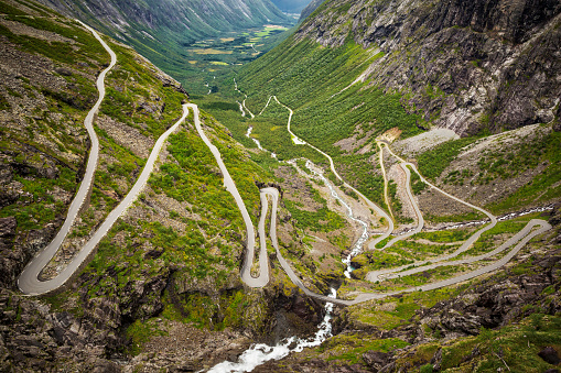Trollstigen (Trolls Path, Trolls Ladder) - mountain road in Norway (HDRi)