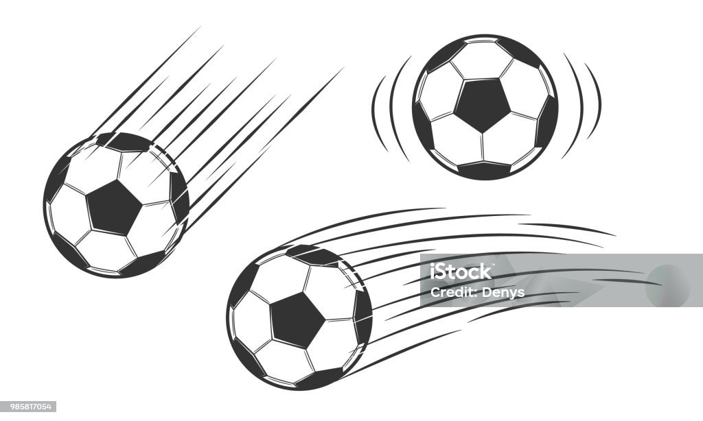 Soccer Ball In Motion Vector Illustration Stock Illustration - Download  Image Now - Soccer, Sports Ball, Soccer Ball - iStock