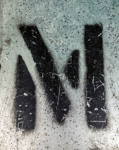 istock Written Wording in Distressed State Typography Found Letter M 985820474